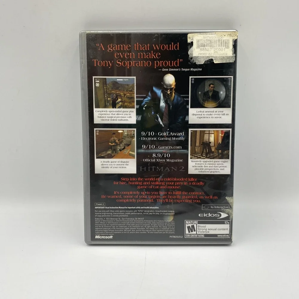 Vintage Hitman 2 Silent Assassin Microsoft Xbox Platinum Hits CIB Complete‎ Game